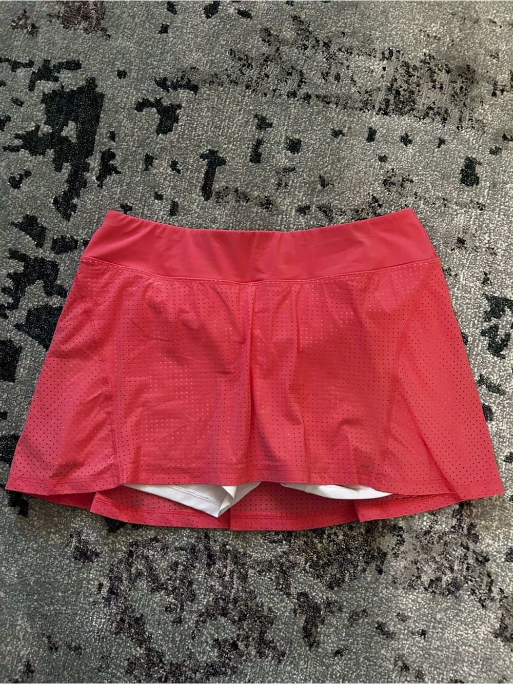 Bobbe Coral Pink Active Skirt with White Inner Shorts
